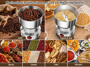 Macinacaffè Elettrico in Acciaio Inox – Caffè Fresco e Aromatico in Pochi Secondi☕