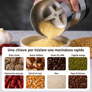 Macinacaffè Elettrico in Acciaio Inox – Caffè Fresco e Aromatico in Pochi Secondi☕