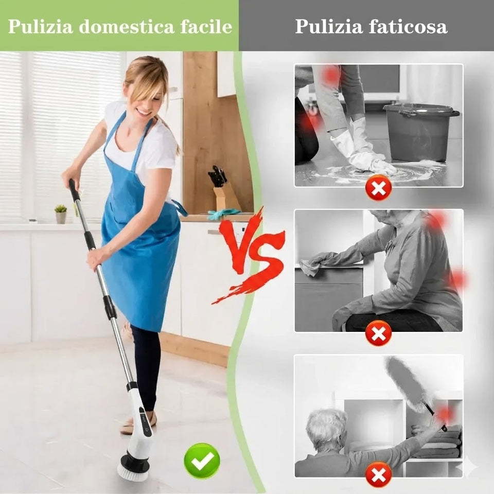 Spazzola Elettrica Multifunzionale per la Pulizia